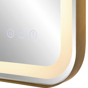 Crofton Lighted Vanity Mirror, Brass - available in various shapes, sizes, and frame styles | Image 8 | InSTYLE Home & Rugs