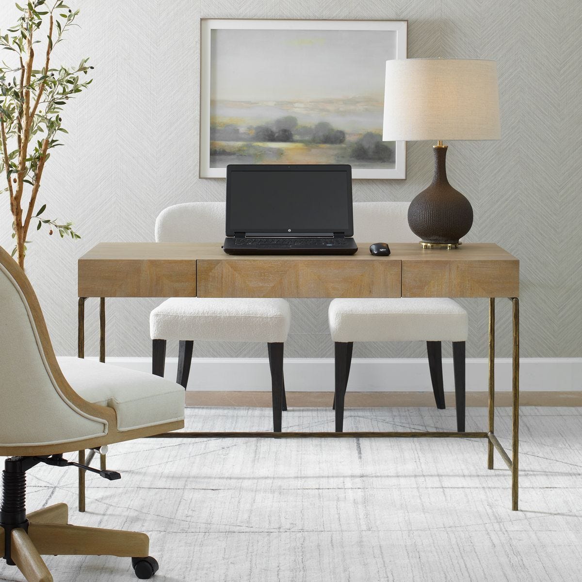 Aristotle Desk - stylish desk for modern spaces | Image 2 | InSTYLE Home & Rugs