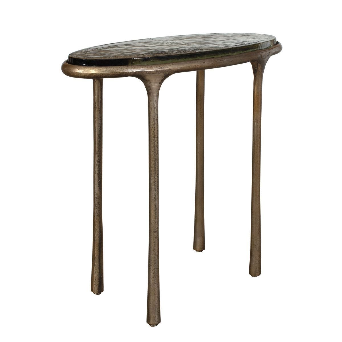 Ata Accent Table, Brass - chic accent table for contemporary home interiors | Image 2 | InSTYLE Home & Rugs