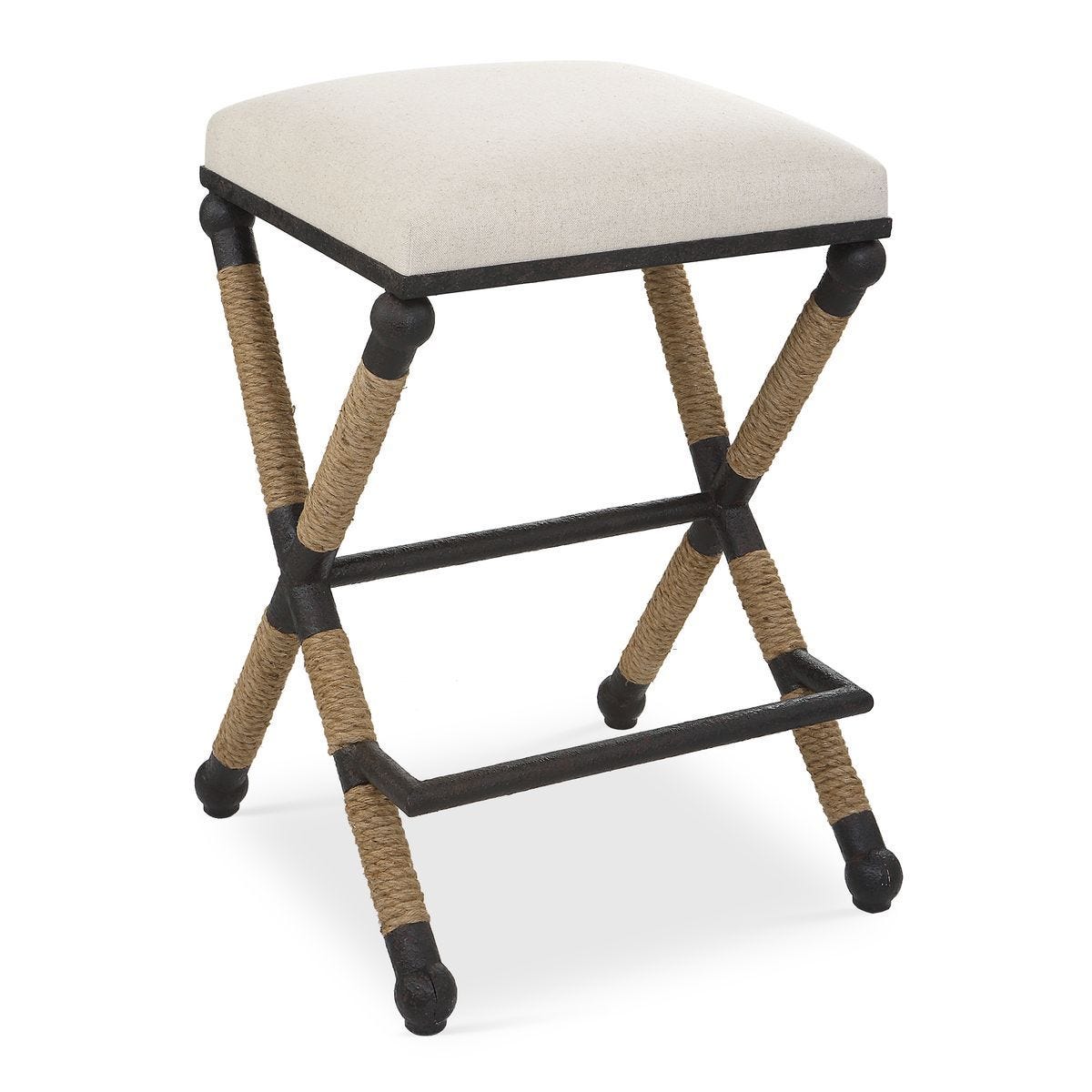 Firth Counter Stool, Oatmeal - perfect for modern counters | Image 1 | InSTYLE Home & Rugs