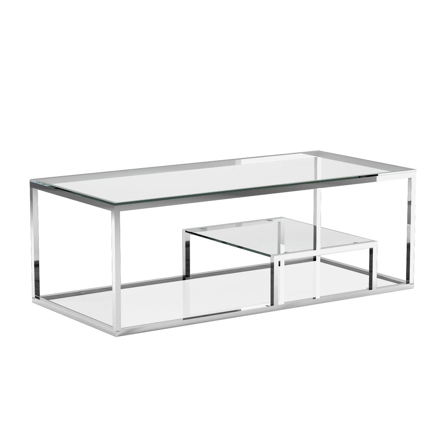 Barolo Steel Coffee Table - modern design for any room | Image 1 | InSTYLE Home & Rugs