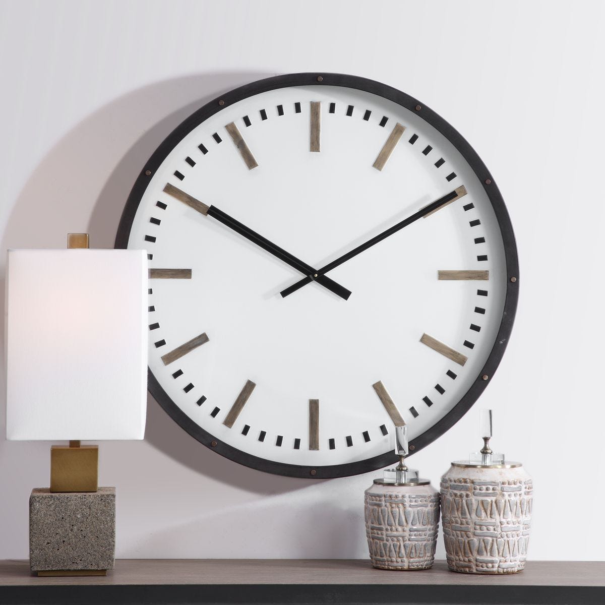 Fleming Wall Clock - find the perfect pieces to complement your interior design | Image 1 | InSTYLE Home & Rugs