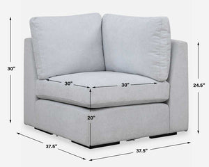 Refuge Sofa, Corner, Cloud Blue - stylish seating for your home | Image 5 | InSTYLE Home & Rugs
