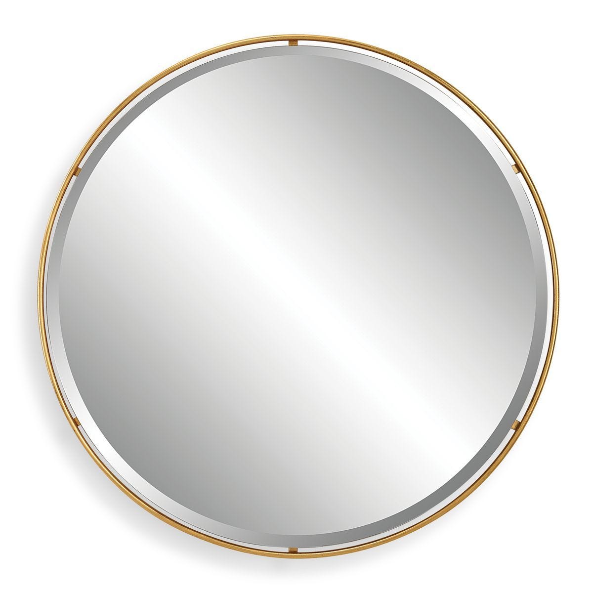 Canillo Round Mirror, Gold - elegant and functional accent pieces for any room | Image 1 | InSTYLE Home & Rugs