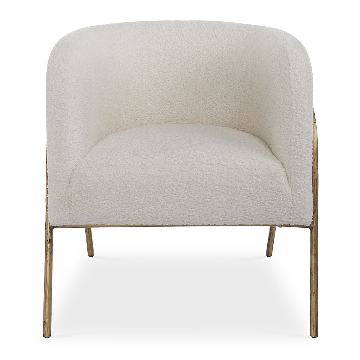 Jacobsen Accent Chair, Natural Shearling - modern accent chair with comfortable cushioning and sleek design | Image 1 | InSTYLE Home & Rugs