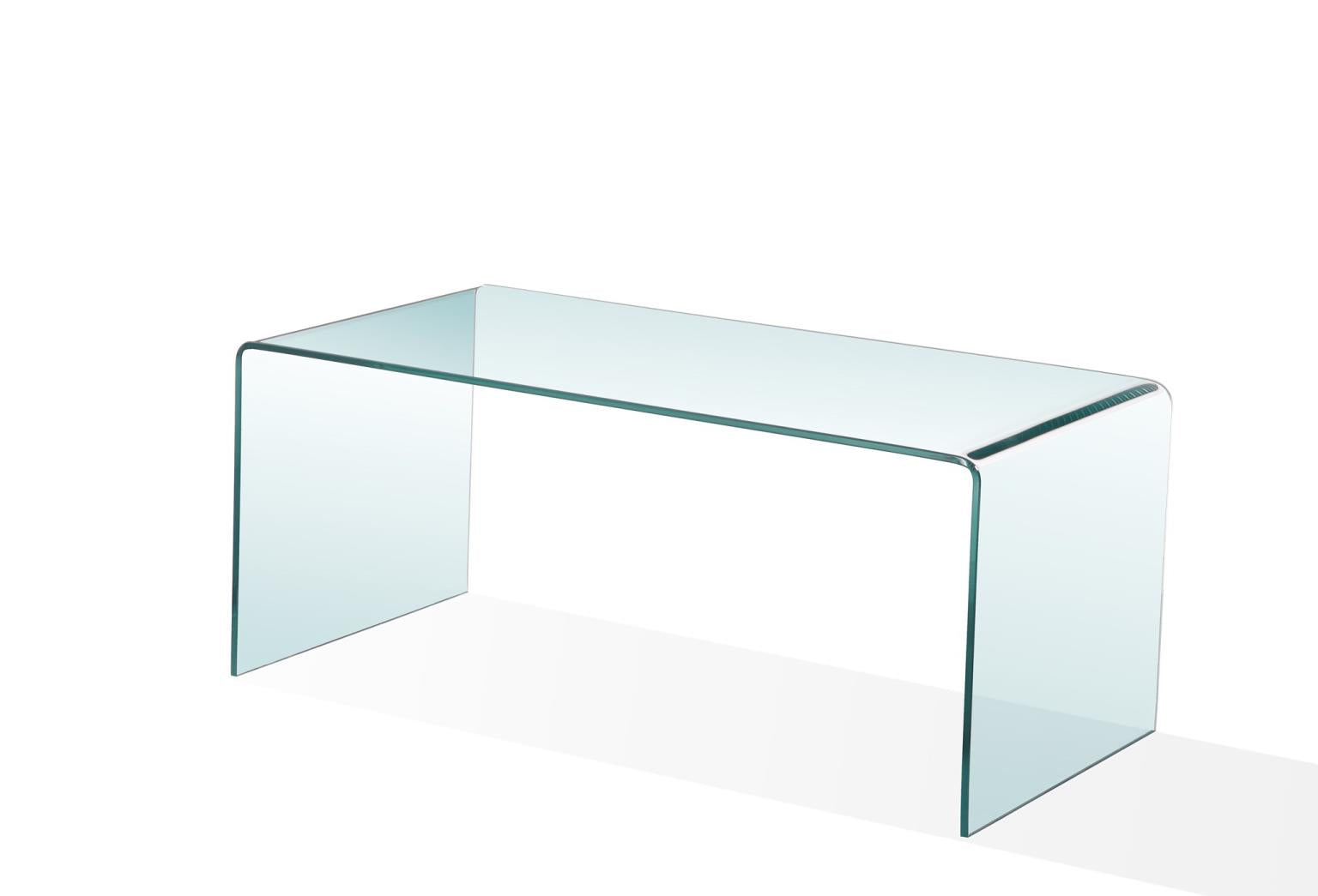 Bent Glass Coffee Table Without Shel - perfect for holding drinks, decor, or lamps | Image 1 | InSTYLE Home & Rugs