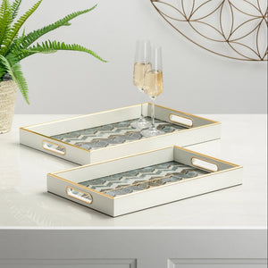 Savoy Gold Tray Set - available in various shapes, sizes, and materials | Image 3 | InSTYLE Home & Rugs