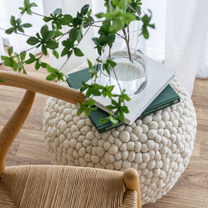 Bohemian Pebble Pouf - versatile pouf for extra seating or as a footrest | Image 3 | InSTYLE Home & Rugs