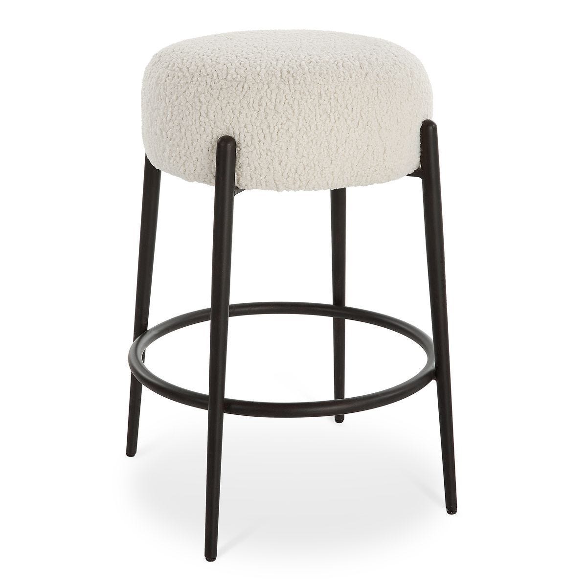 Arles Counter Stool, Black - ergonomic design for comfort | Image 1 | InSTYLE Home & Rugs