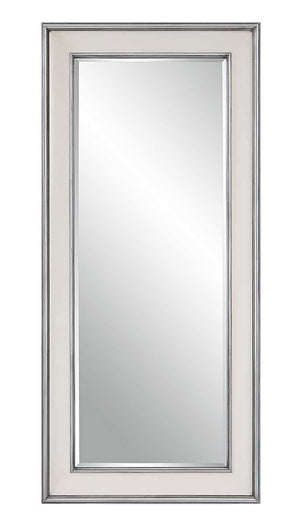 32 x 70 Metallic Trim Leaner Mirror - full-length mirror for creating the illusion of space and light | Image 1 | InSTYLE Home & Rugs