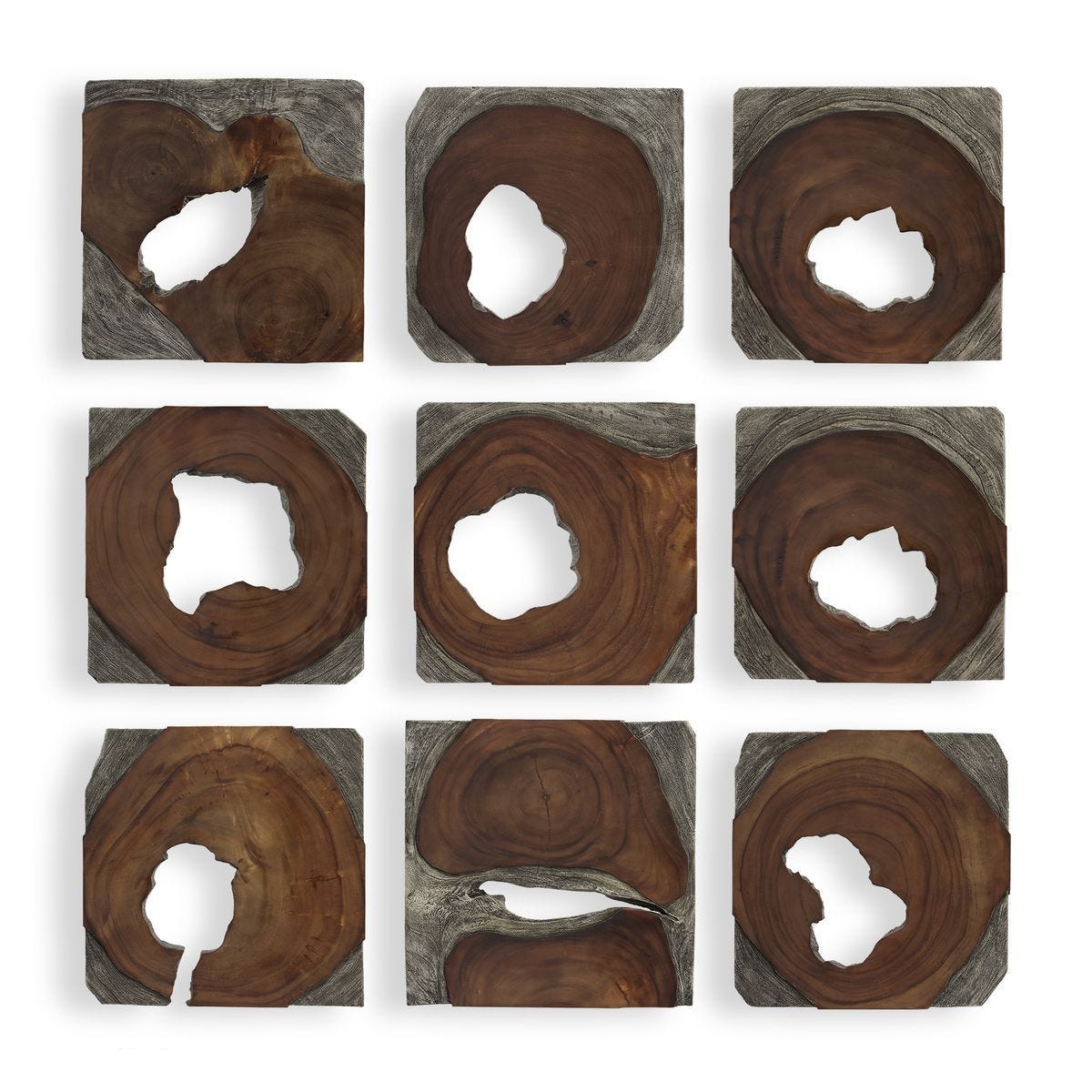 Jungle Wood Wall Decor, S/9 - find the perfect pieces to complement your interior design | Image 1 | InSTYLE Home & Rugs