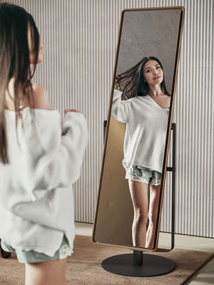 BDI Continuum Standing Mirror 3472 - modern mirror with sleek design for contemporary interiors | Image 6 | InSTYLE Home & Rugs