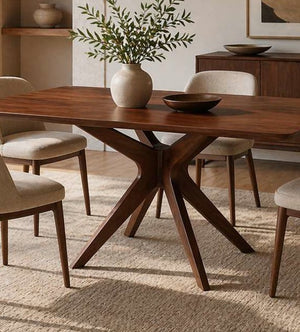 60" Corinne Rectangular Wood Dining Table GY-DT-1834 Walnut color - elegant tables for dining rooms | Image 2 | InSTYLE Home & Rugs