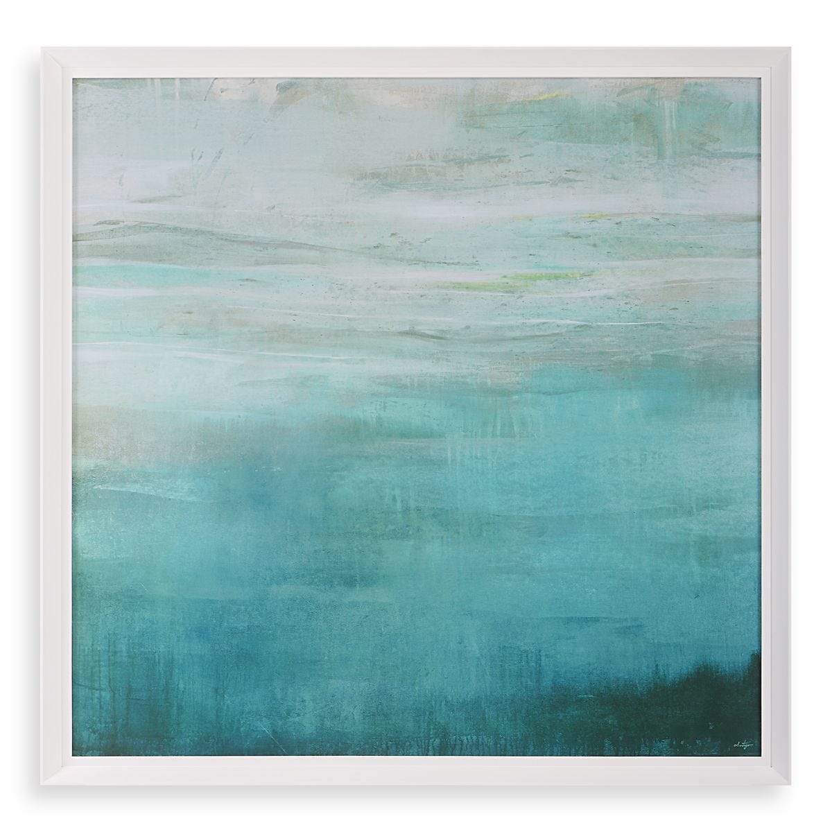 Cancun Teal Framed Print - timeless artwork that brings character to any space | Image 1 | InSTYLE Home & Rugs