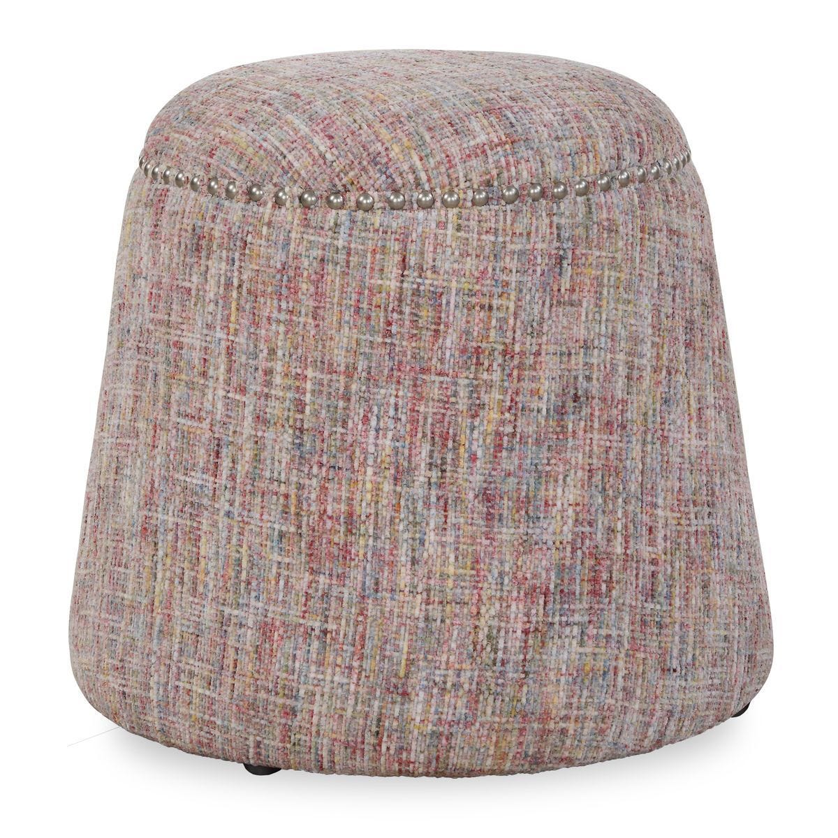 Gumdrop Ottoman, Confetti - chic ottoman for living rooms | Image 1 | InSTYLE Home & Rugs