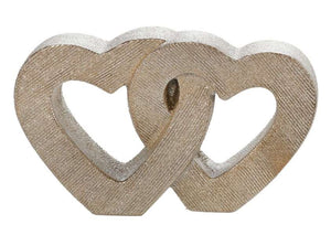 10" Ceramic Double Heart Table Decor - unique decor accents to express your personal style | Image 3 | InSTYLE Home & Rugs