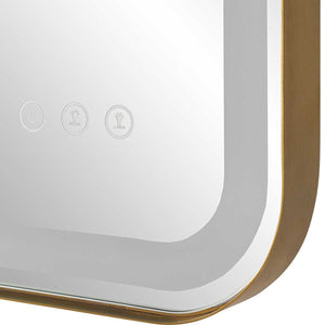 Crofton Lighted Vanity Mirror, Brass - available in various shapes, sizes, and frame styles | Image 7 | InSTYLE Home & Rugs