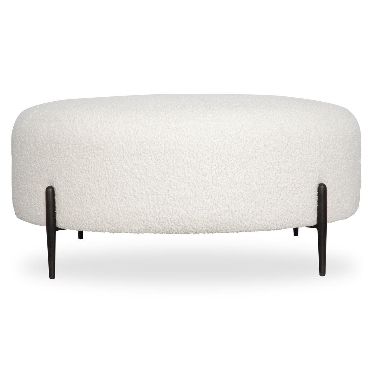 Arles Large Ottoman, Black - comfortable ottoman for any room | Image 1 | InSTYLE Home & Rugs
