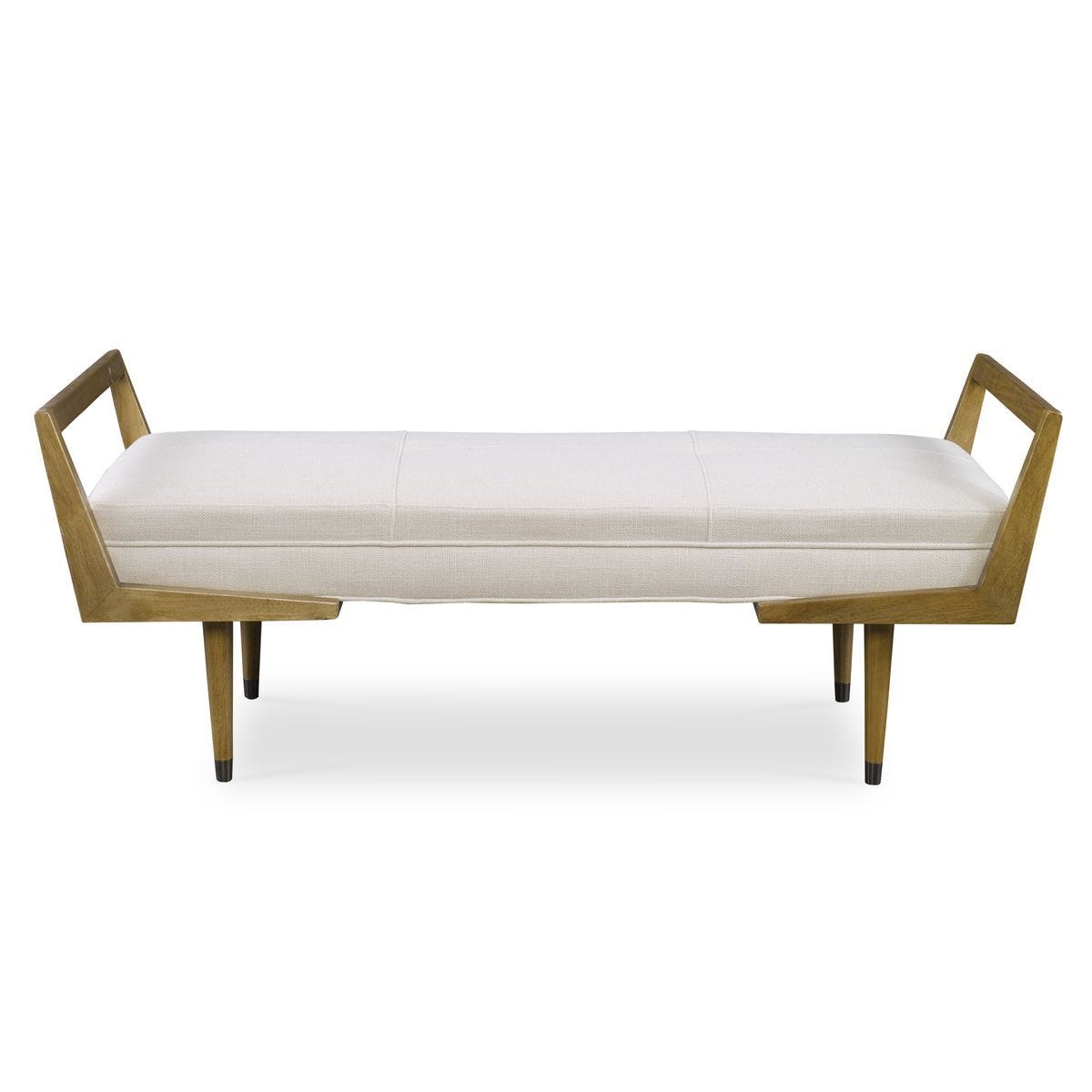 Waylon Bench, Ivory - perfect for entryways or patios | Image 1 | InSTYLE Home & Rugs