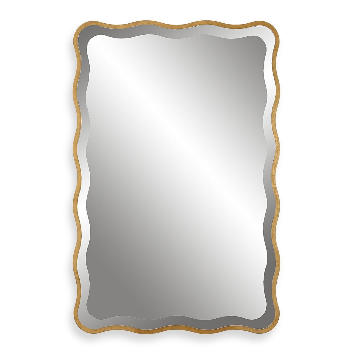 Aneta Mirror, Gold - perfect for enhancing light and creating a sense of space | Image 1 | InSTYLE Home & Rugs
