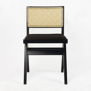 Terra Chair with Upholstered Seat - 16-N0308U-BK1051 | InSTYLE Home & Rugs