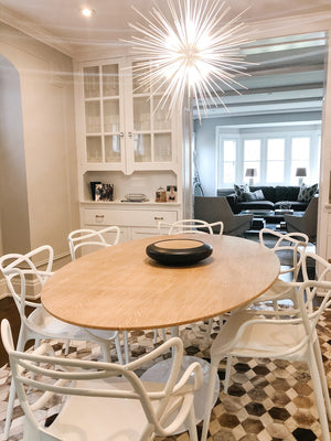 Trumpet Oval Dining Table with Venner Top - perfect for family meals | Image 2 | InSTYLE Home & Rugs