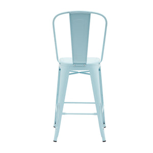 Rochelle Stool with Back - 16-N1085CBLBK | InSTYLE Home & Rugs