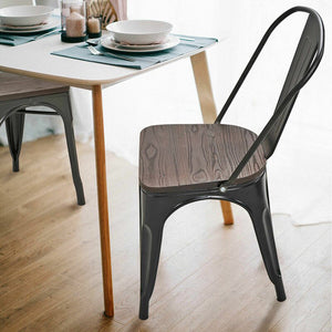 Rochelle Stackable Chair With Wood Seat - comfortable seating for dining and office spaces | Image 3 | InSTYLE Home & Rugs