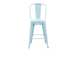 Rochelle Stool with Back - 16-N1085CWTBK | InSTYLE Home & Rugs