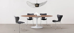 Trumpet Oval Dining Table with Venner Top - perfect for family meals | Image 4 | InSTYLE Home & Rugs