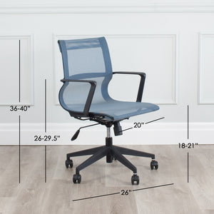 Nylon Office Chair with Mesh Seat | Image 3 | InSTYLE Home & Rugs