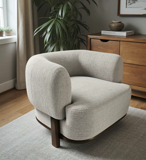 FLORENCE Accent Chair GY-AC-4315 beige fabric - modern accent chair with comfortable cushioning and sleek design | Image 2 | InSTYLE Home & Rugs