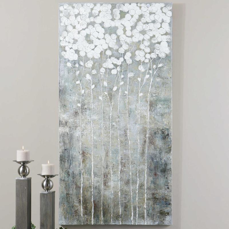 Cotton Florals Hand Painted Canvas - eye-catching art pieces to enhance your home design | Image 1 | InSTYLE Home & Rugs