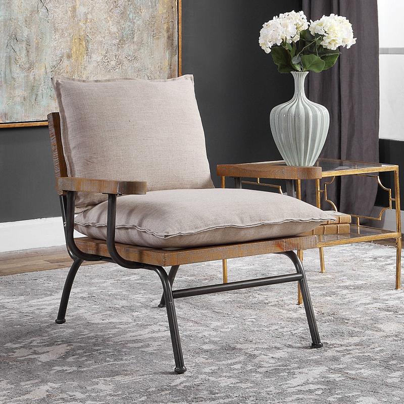 Declan Accent Chair - modern accent chair with comfortable cushioning and sleek design | Image 1 | InSTYLE Home & Rugs