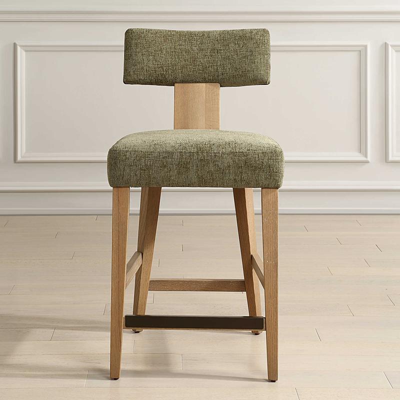 Elysian Counter Stool, Moss - sleek stools for kitchen bars | Image 1 | InSTYLE Home & Rugs