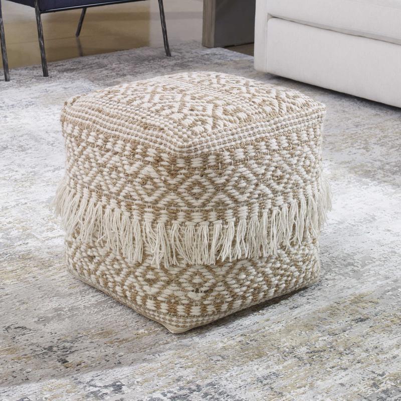 Boheme Pouf - modern pouf in vibrant colors for a pop of style | Image 1 | InSTYLE Home & Rugs