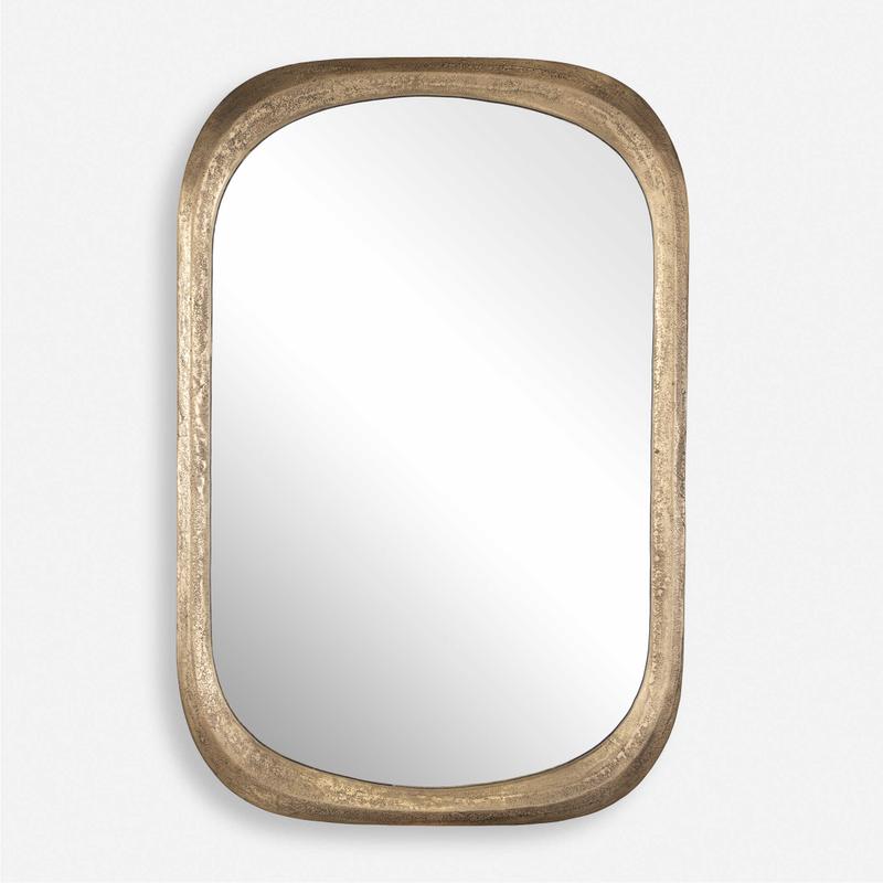 Malone Mirror, Brass - perfect for enhancing light and creating a sense of space | Image 1 | InSTYLE Home & Rugs