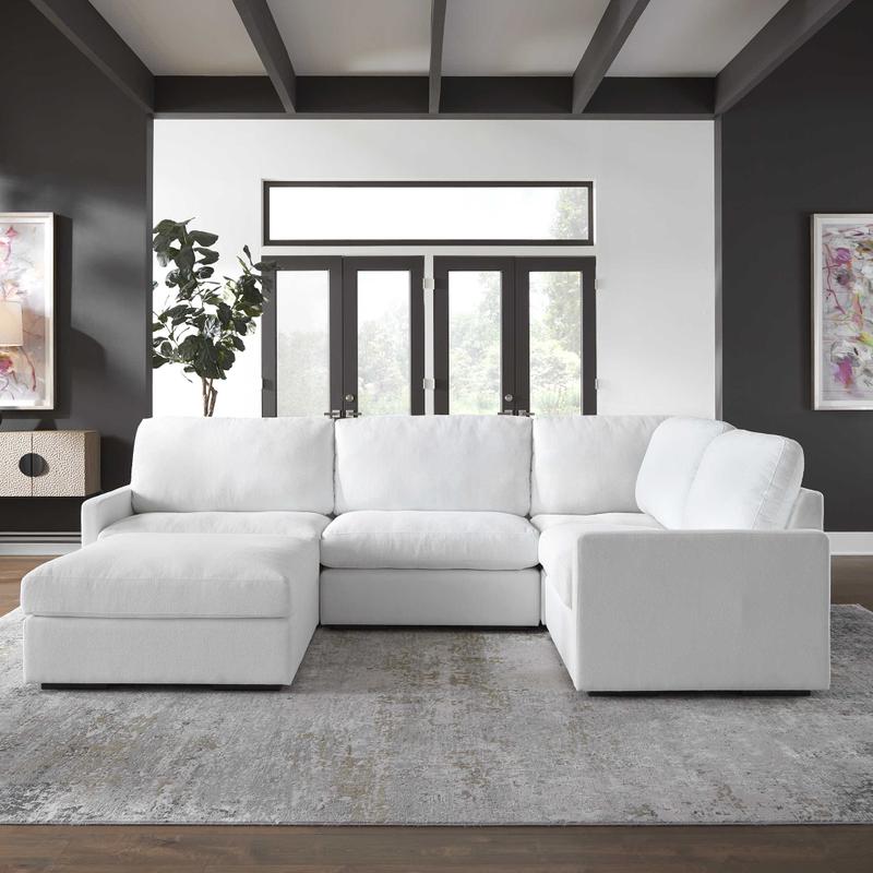 Refuge Sofa, Armless, Arctic White 23854-A - comfortable sofa for modern living | Image 1 | InSTYLE Home & Rugs
