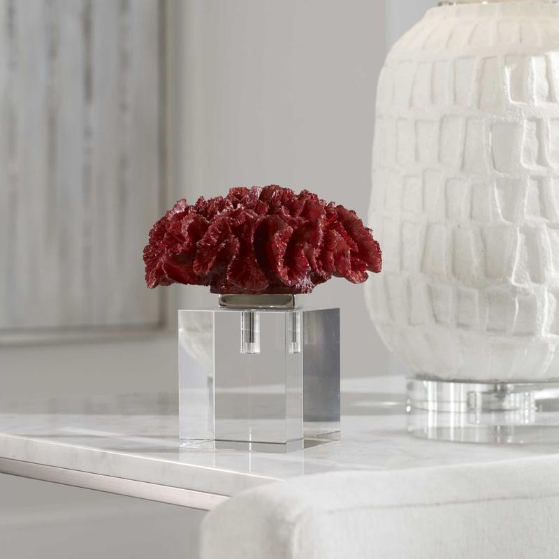 Red Coral Cluster Sculpture - | Image 1 | InSTYLE Home & Rugs