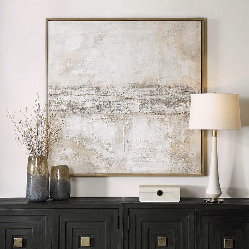 Desert Oasis Hand Painted Canvas - bold and creative art for unique interior décor | Image 1 | InSTYLE Home & Rugs