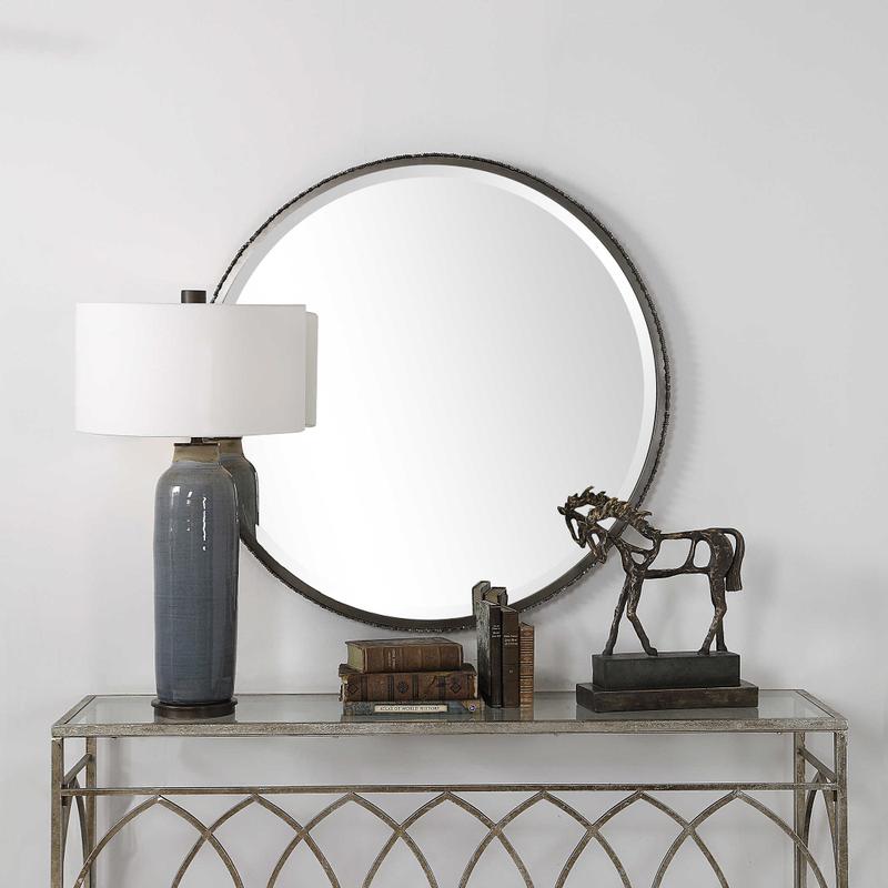 Ada Round Mirror - full-length mirror for creating the illusion of space and light | Image 1 | InSTYLE Home & Rugs