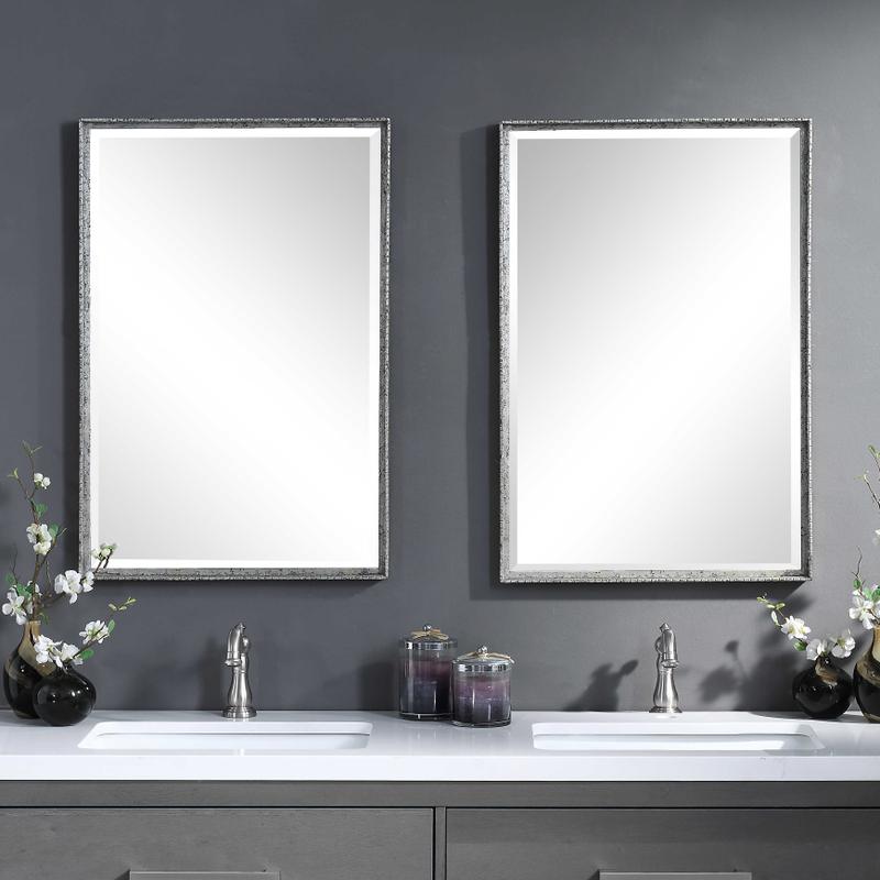 Callan Vanity Mirror, Silver - modern mirror with sleek design for contemporary interiors | Image 1 | InSTYLE Home & Rugs