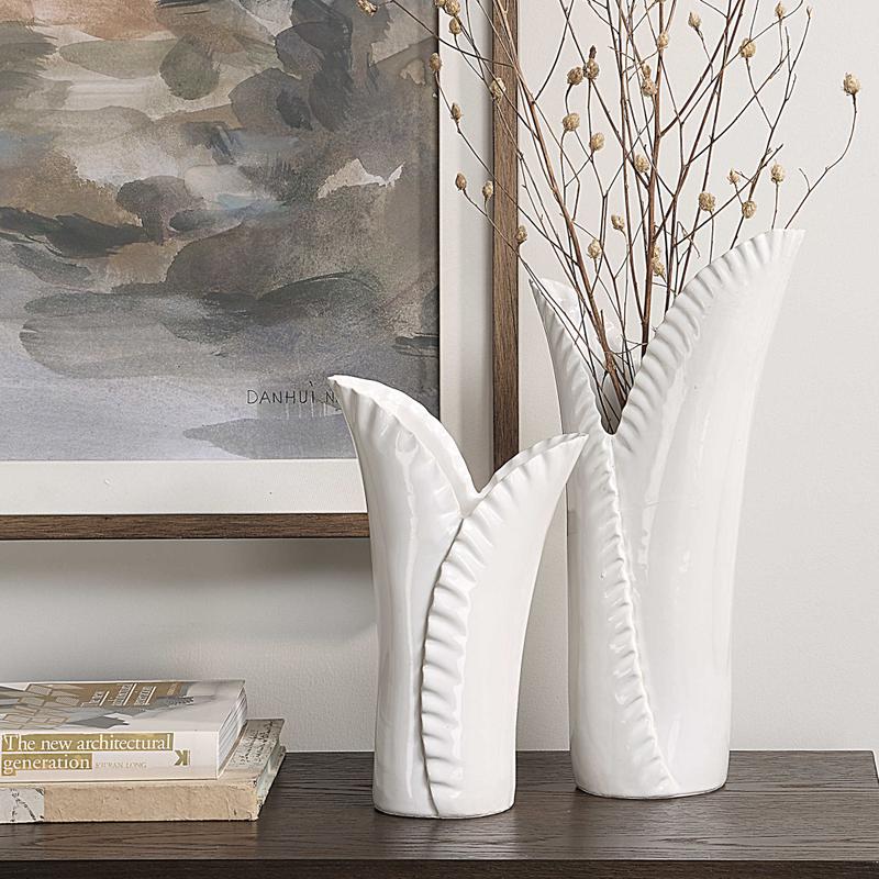 Leafscape Vases, S/2 - stylish home accessories to complete your decor | Image 1 | InSTYLE Home & Rugs