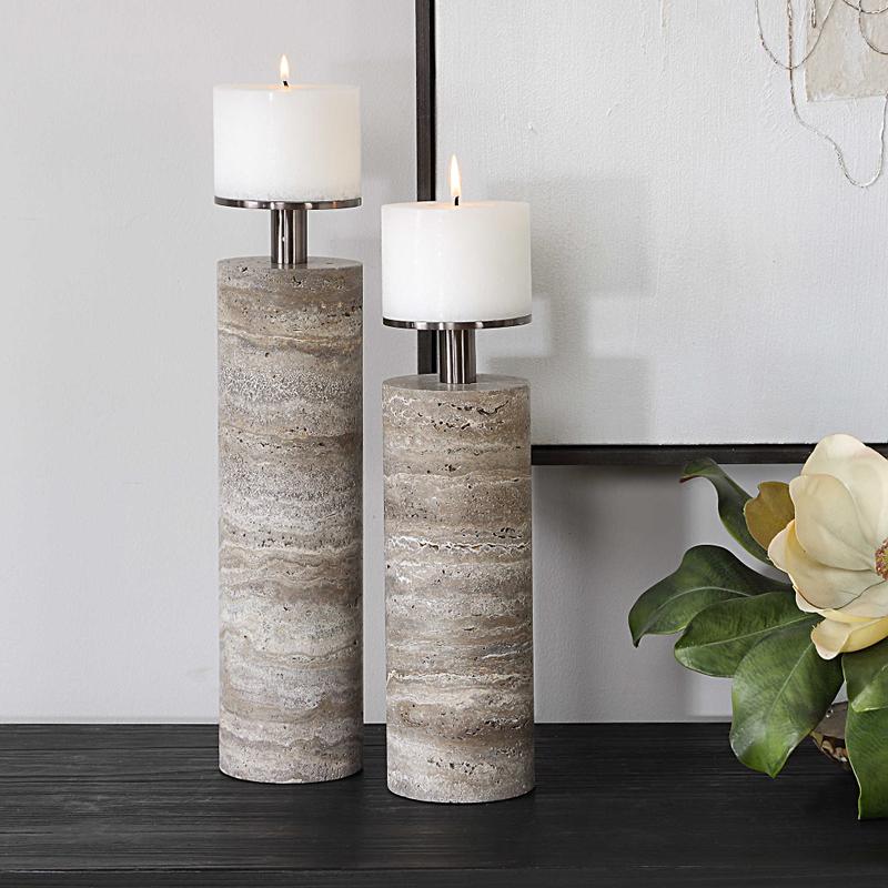 Shadowstone, Candleholders, S/2 - stylish home accessories to complete your decor | Image 1 | InSTYLE Home & Rugs