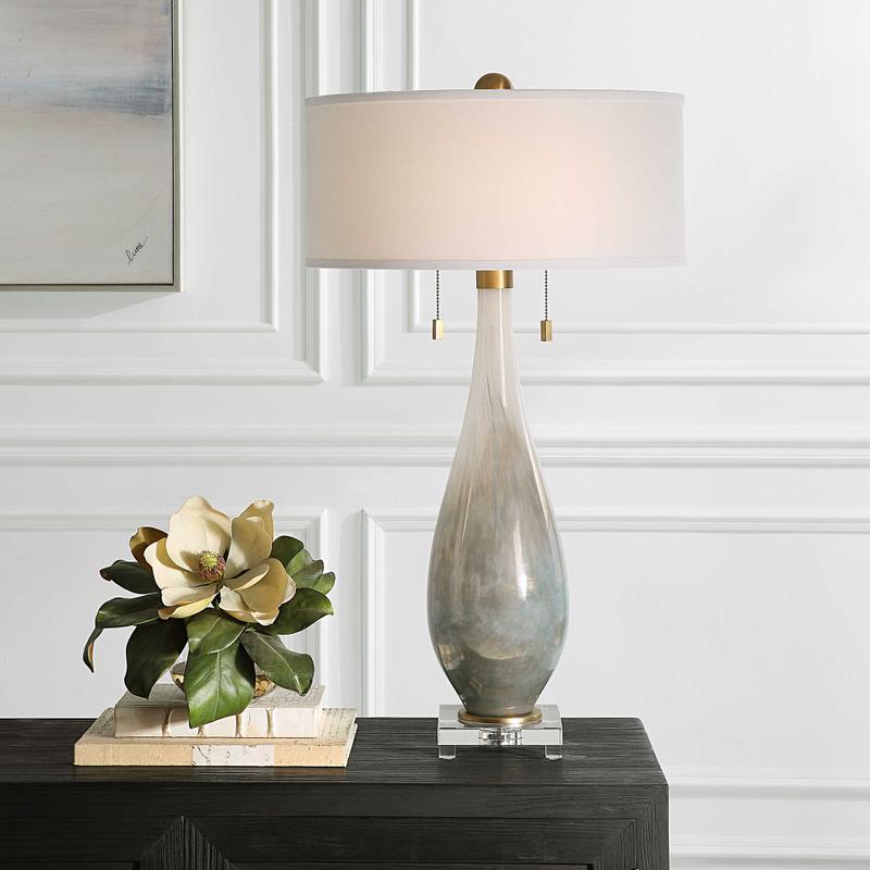 Cardoni Table Lamp, Smoke - elegant lamps to enhance your room ambiance | Image 1 | InSTYLE Home & Rugs