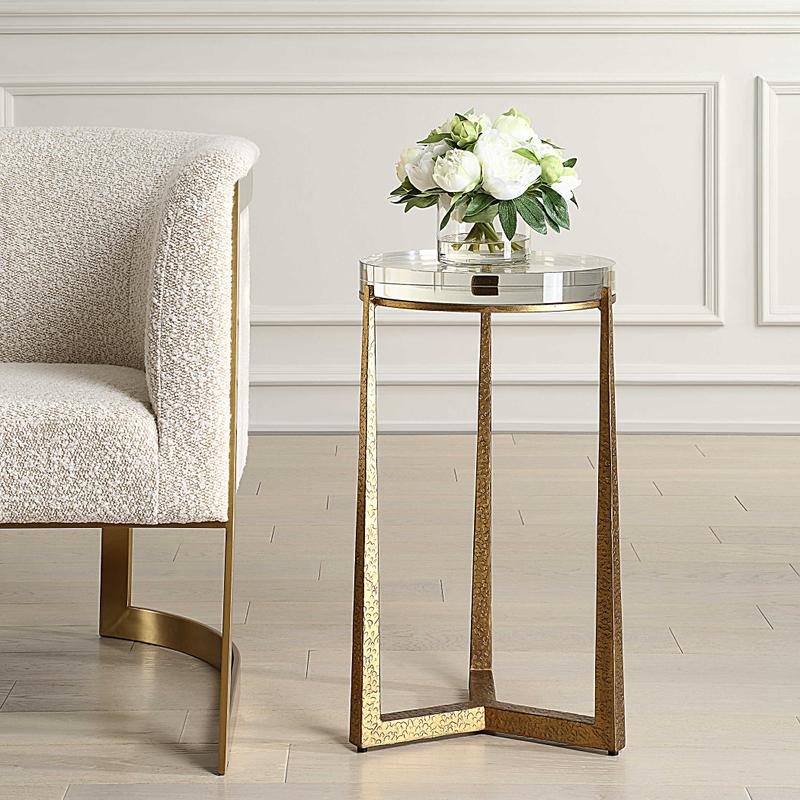 Midas Accent Table, Round - chic accent table for contemporary home interiors | Image 1 | InSTYLE Home & Rugs