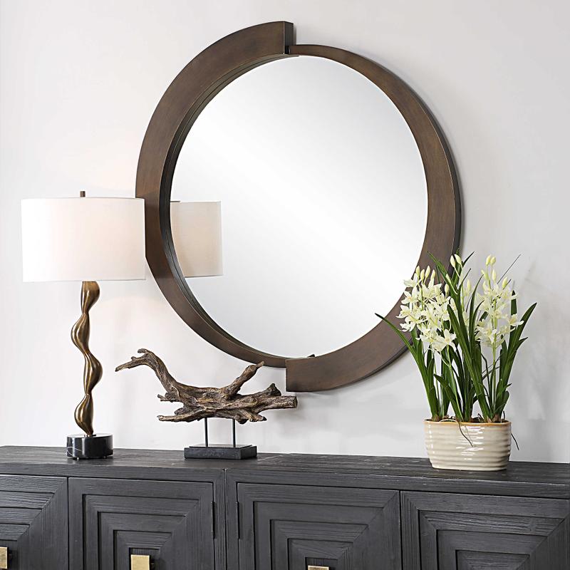 Reverse Round Mirror - perfect for enhancing light and creating a sense of space | Image 1 | InSTYLE Home & Rugs
