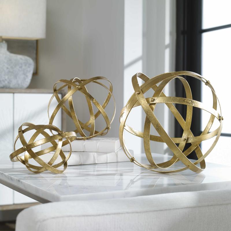 Stetson Spheres, Gold, S/3 - | Image 1 | InSTYLE Home & Rugs