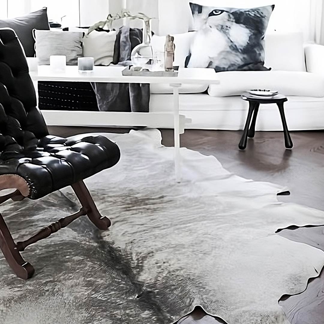 Grey Brindle Cow Hide