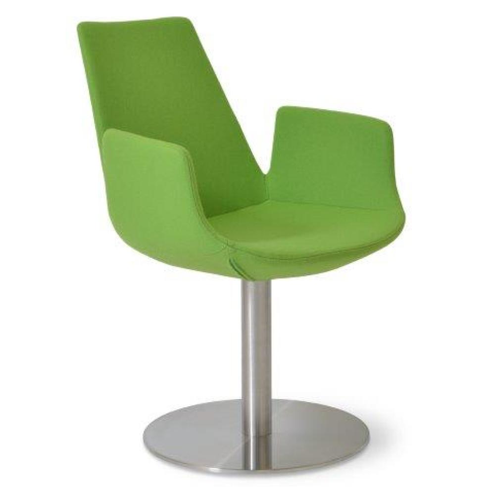 Eiffel Round Swivel Dining Armchair - stylish chairs for any table | Image 1 | InSTYLE Home & Rugs
